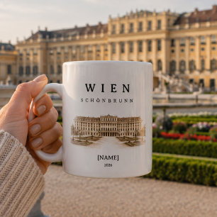 Personalisierte Wien Schönbrunn   Name & Jahr Kaffeetasse