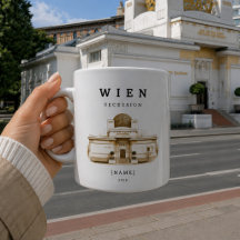 Personalisierte Wien Secession Tasse | Name & Jahr