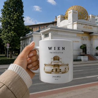 Personalisierte Wien Secession Tasse | Name & Jahr