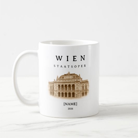 Personalisierte Wien Staatsoper Tasse | Name  (Links)