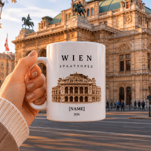 Personalisierte Wien Staatsoper Tasse   Name 