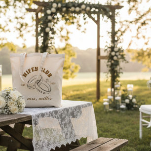 Personalisierte Wifey Club Hochzeitstasche Tragetasche