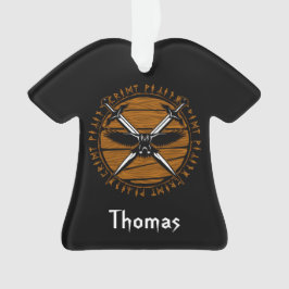 Personalisierte Wiking Crossed Schwerter und Raven Ornament