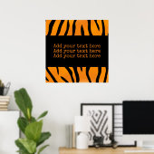 Personalisierte Wild Things Tiger Streifen Poster (Heimbüro)