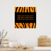 Personalisierte Wild Things Tiger Streifen Poster (Küche)