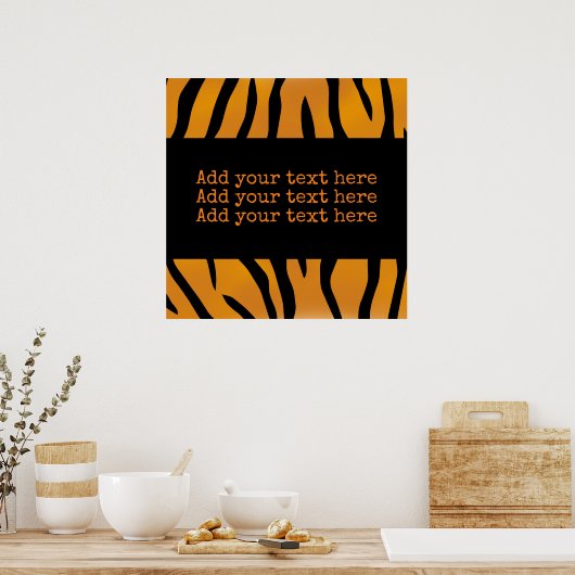 Personalisierte Wild Things Tiger Streifen Poster (Küche)