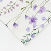 PERSONALISIERTE WILDBLUME Baby Girl Milestone Blan Fleecedecke (Ecke)