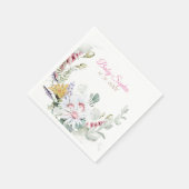 Personalisierte Wildblume Baby in Bloom Baby Serviette (Ecke)