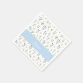 Personalisierte Wildblume Benutzerdefinierter Name Serviette (Ecke)