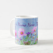 Personalisierte Wildblume Blumencoffee Tasse (Vorderseite Links)