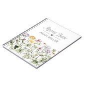 Personalisierte Wildblume Blumengarten Notizblock (Linke Seite)