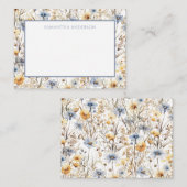 Personalisierte Wildblume Blumenkarte Mitteilungskarte (Vorne/Hinten)