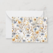 Personalisierte Wildblume Blumenkarte Mitteilungskarte (Rückseite)