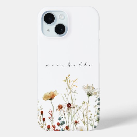 Personalisierte Wildblume Case-Mate iPhone Hülle (Rückseite)