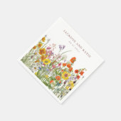 Personalisierte Wildblume Cocktail Napkins Serviette (Ecke)