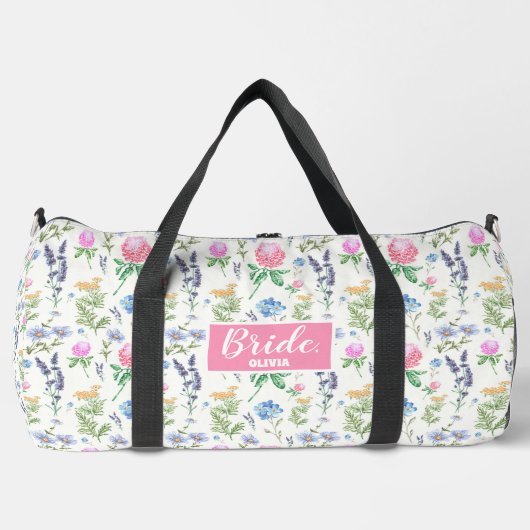 Personalisierte Wildblume Duffle Bag (Vorderseite)
