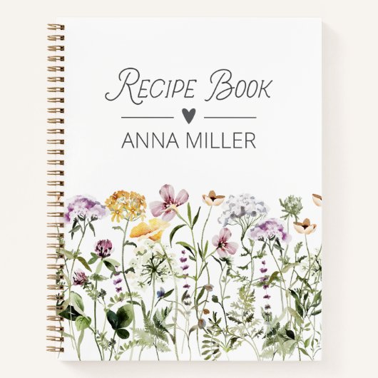 Personalisierte Wildblume Florenz Notizblock (Vorderseite)