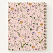 Personalisierte Wildblume Garten Blumenmuster Notizblock (Rückseite)