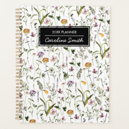 Personalisierte Wildblume Garten Blumenmuster Planer