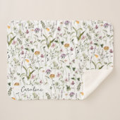 Personalisierte Wildblume Garten Blumenmuster Sherpadecke (Vorderseite (Horizontal))