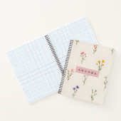 Personalisierte Wildblume Gartendesign Notizblock (Innenseite)