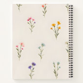Personalisierte Wildblume Gartendesign Notizblock (Rückseite)