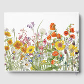 Personalisierte Wildblume Hochzeitsbuch Gästebuch (Rückseite)