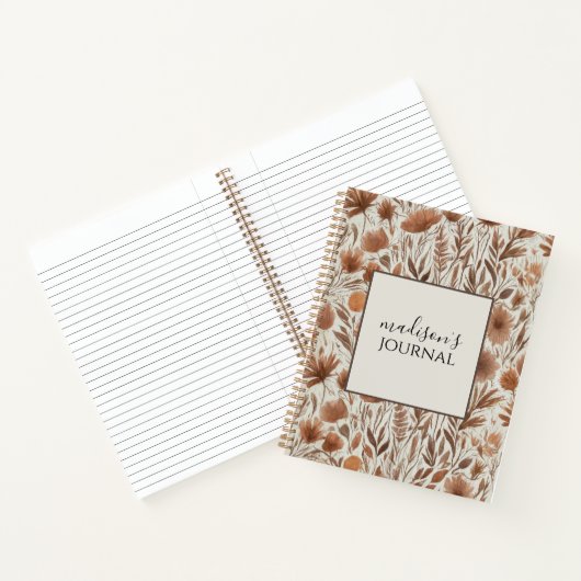 Personalisierte Wildblume-Journal-Notebook Notizblock (Innenseite)