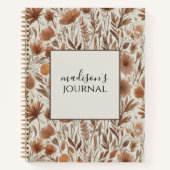 Personalisierte Wildblume-Journal-Notebook Notizblock (Vorderseite)