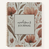 Personalisierte Wildblume-Journal-Notebook Notizblock (Vorderseite)