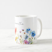 Personalisierte Wildblume Kaffeetasse (VorderseiteRechts)