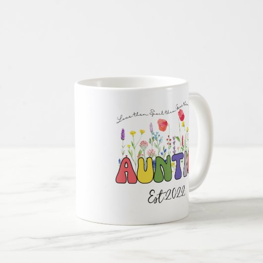 Personalisierte Wildblume Kaffeetasse (VorderseiteRechts)