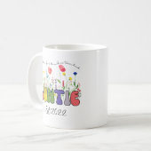 Personalisierte Wildblume Kaffeetasse (Vorderseite Links)