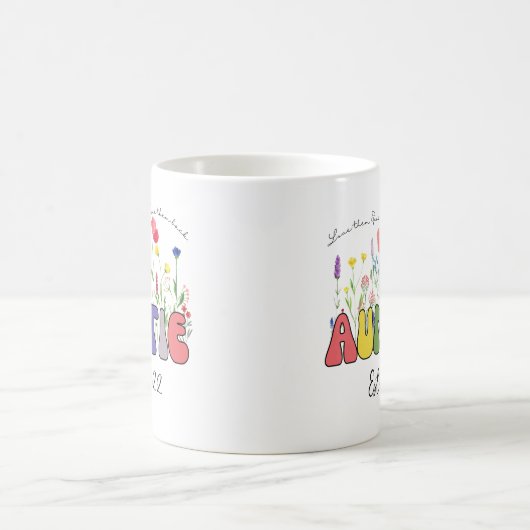 Personalisierte Wildblume Kaffeetasse (Mittel)