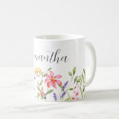 Personalisierte Wildblume Kaffeetasse (VorderseiteRechts)