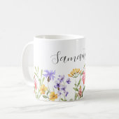 Personalisierte Wildblume Kaffeetasse (Vorderseite Links)