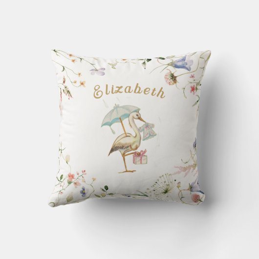 Personalisierte Wildblume Kissen (Rückseite)