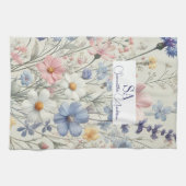 Personalisierte Wildblume Küchentuch | Initiale (Horizontal)