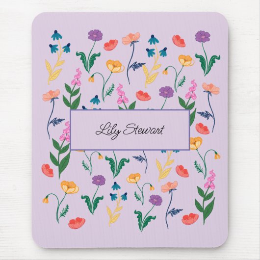 Personalisierte Wildblume Lavender Mousepad (Vorne)