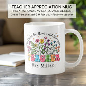 Personalisierte Wildblume Lehrer Inspiration Kaffeetasse