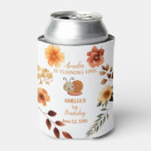 Personalisierte Wildblume Mädchen 1. Geburtstag Dosenkühler (Kanne Vorderseite)