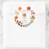 Personalisierte Wildblume Mädchen 1. Geburtstag Runder Aufkleber (Tasche)