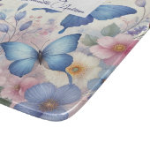 Personalisierte Wildblume mit Monogramm und Name Schneidebrett (Ecke)