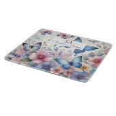 Personalisierte Wildblume mit Monogramm und Name Schneidebrett (Ecke)