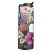 Personalisierte Wildblume mit Name Thermosbecher (Nach links gedreht)