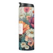 Personalisierte Wildblume mit Name Thermosbecher (Nach rechts gedreht)