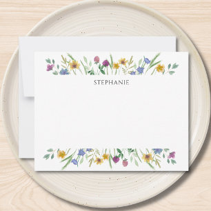 Personalisierte Wildblume Mitteilungskarte