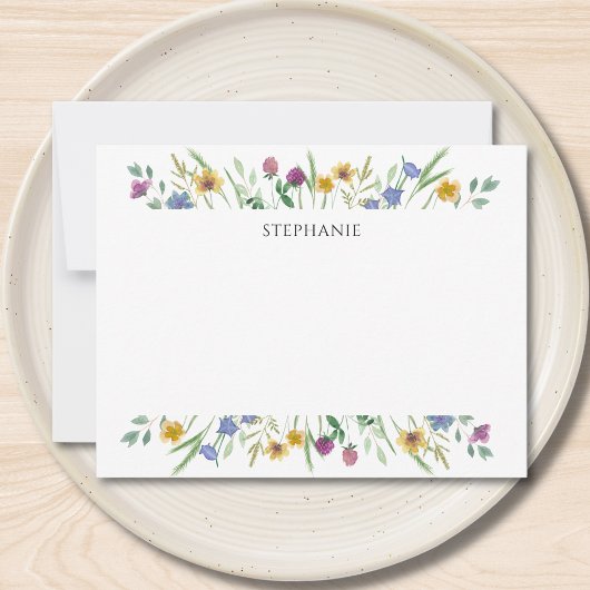 Personalisierte Wildblume Mitteilungskarte