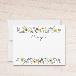 Personalisierte Wildblume Mitteilungskarte