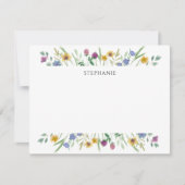 Personalisierte Wildblume Mitteilungskarte (Vorderseite)